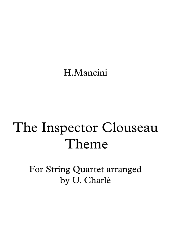 The Inspector Clouseau Theme (arr. U.Charlé)