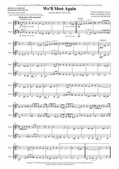 We'll Meet Again (arr. Rob Bushnell)