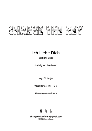Ich liebe dich - Eb Major (arr. Sharyn Rogers)