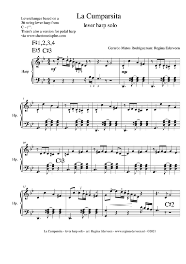 La Cumparsita - lever harp solo
