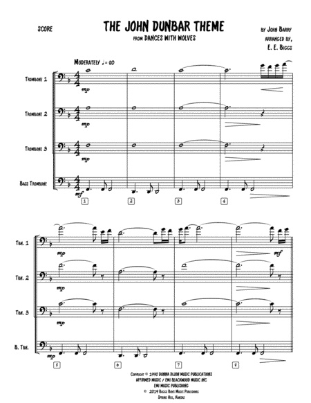 The John Dunbar Theme (arr. E. E. Biggs)