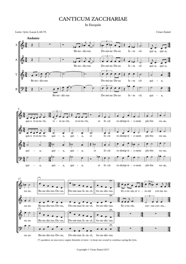 Canticum Zacchariae (In exequiis)