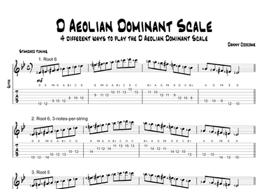 D Aeolian Dominant Scale (4 Ways to Play)