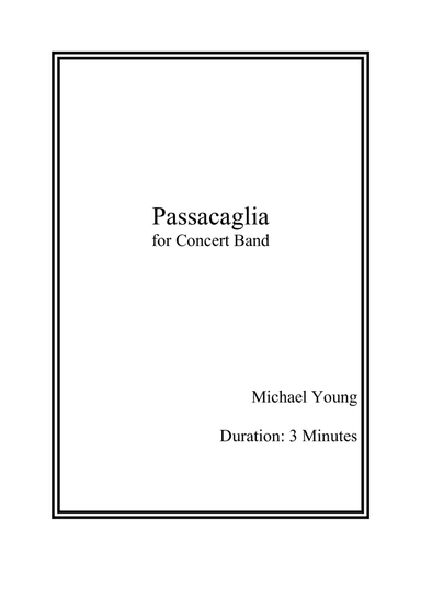 Passacaglia (Concert Band) - Score