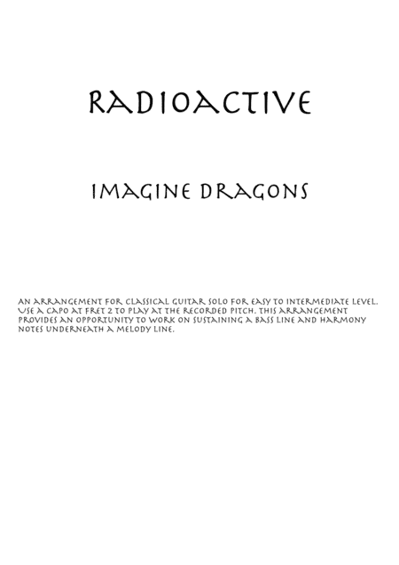 Radioactive (arr. Joe Niesyto)