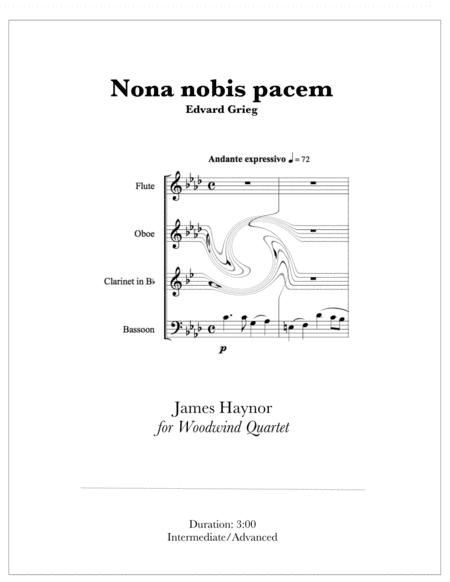 Dona nobis pacem for Woodwind Quartet (arr. James Haynor)
