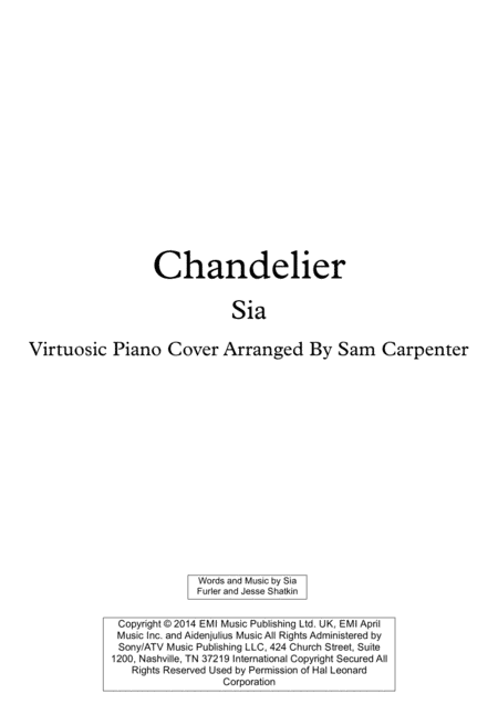 Chandelier (arr. Sam Carpenter)