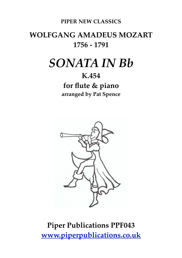 MOZART: SONATA IN Bb for flute & piano (arr. Pat Spence)