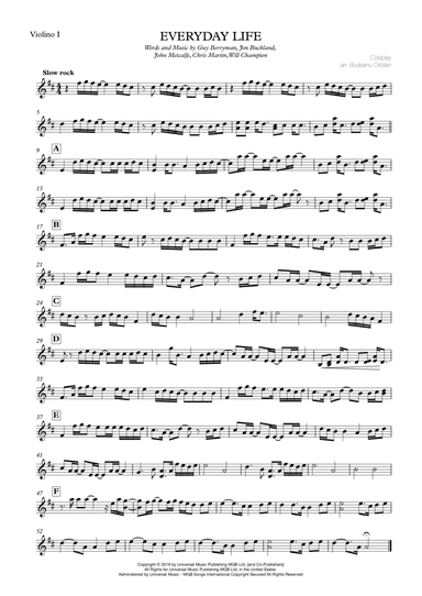 Everyday Life (arr. Budeanu Cristian)