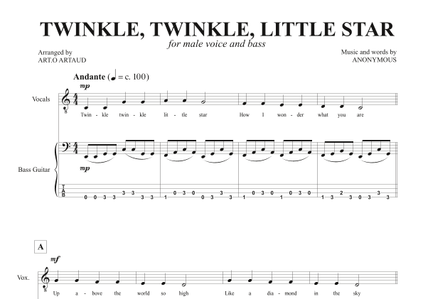 Twinkle Twinkle Little Star (arr. Art.o Artaud)
