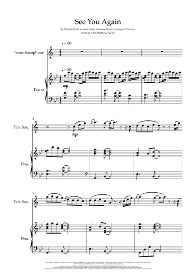 See You Again (arr. Matthew pyeon)