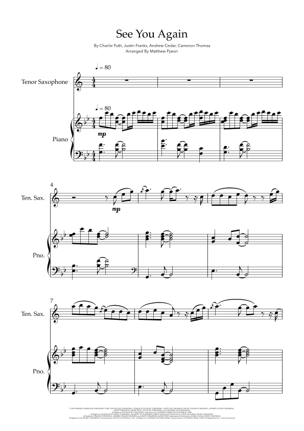 See You Again (arr. Matthew pyeon)