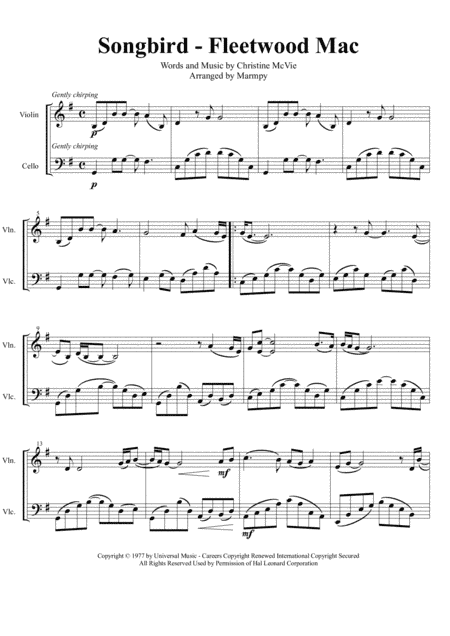Songbird (arr. Marmpy)