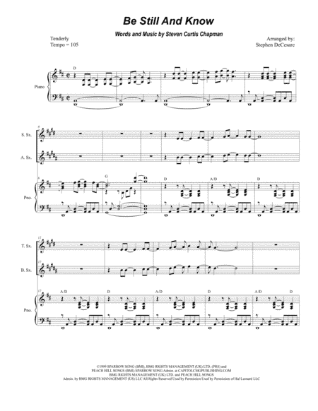 Be Still And Know (arr. Stephen DeCesare)