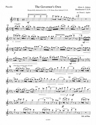 Governor's Own March (Parts) (arr. Diana L. Appler)