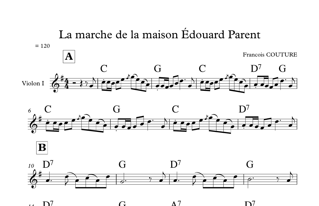 La marche de la maison Édouard Parent