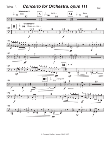 Concerto for Orchestra, opus 111 (2005) Trombone part 3