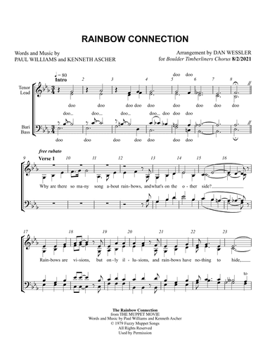 The Rainbow Connection (arr. Dan Wessler)