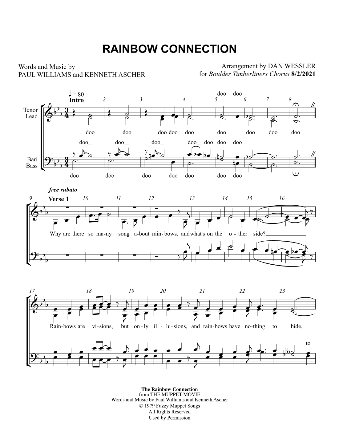 The Rainbow Connection (arr. Dan Wessler)