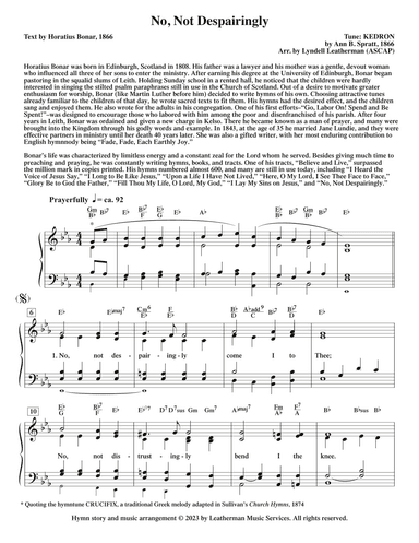 No, Not Despairingly (arr. Lyndell Leatherman)