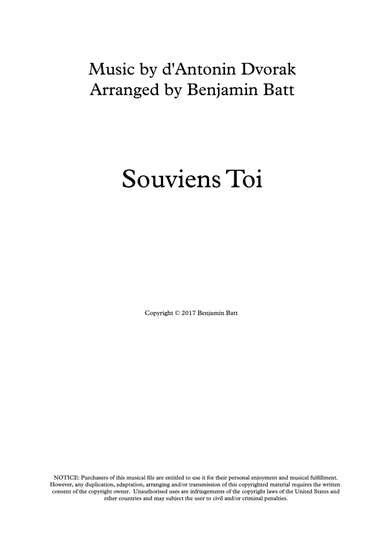 Souviens Toi, LDS Hymn (arr. Benjamin Batt)