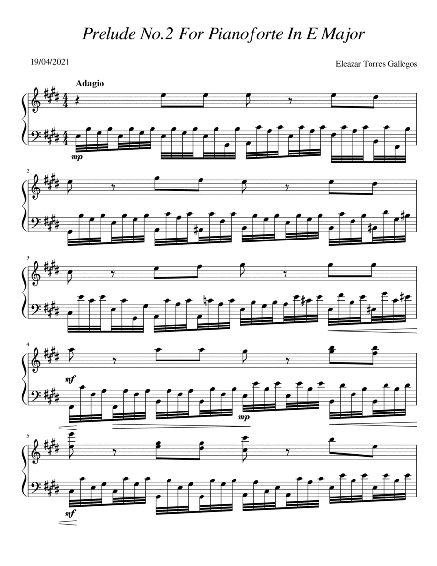 Prelude No. 2 In E Major "The Peace"