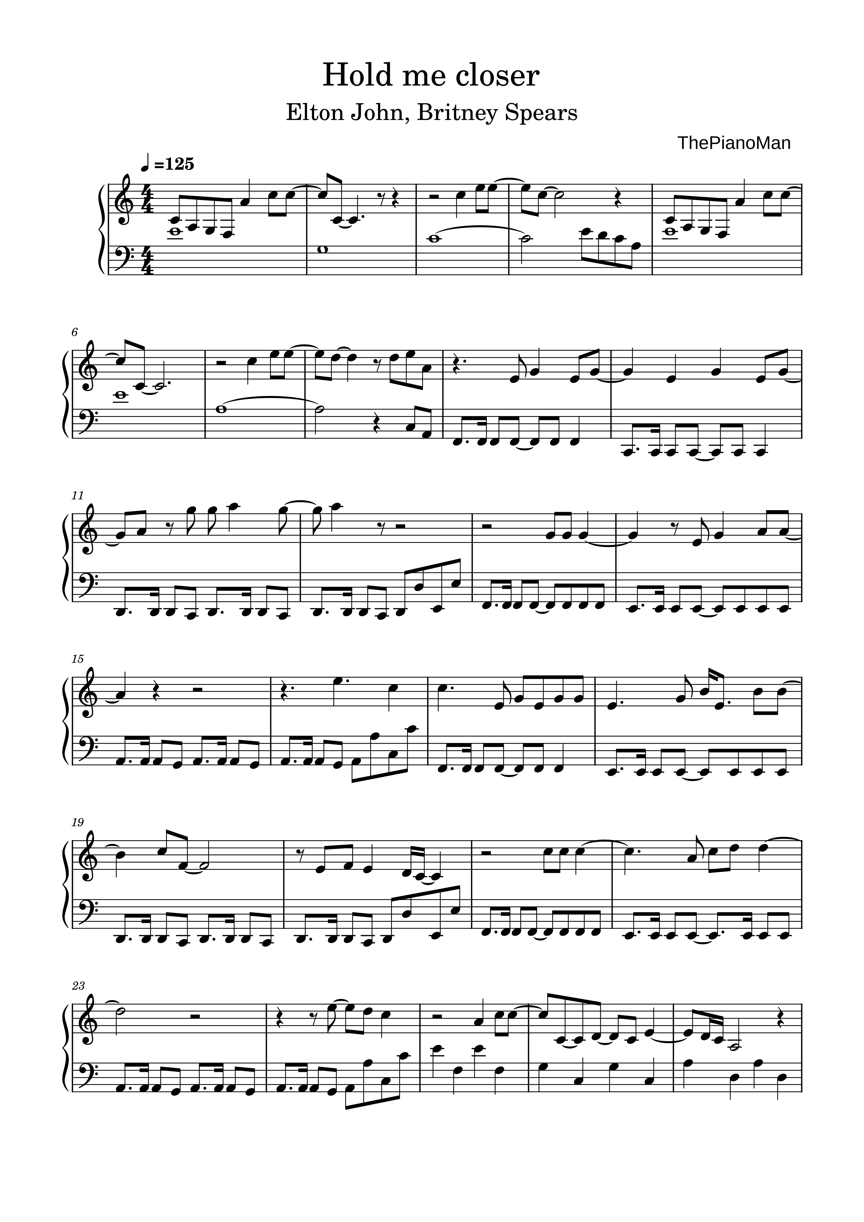 Hold Me Closer (arr. ThePianoMan)