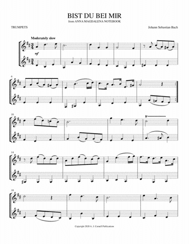 Bist du bei mir (from Anna Magdalena Notebook) (arr. Mark Phillips)