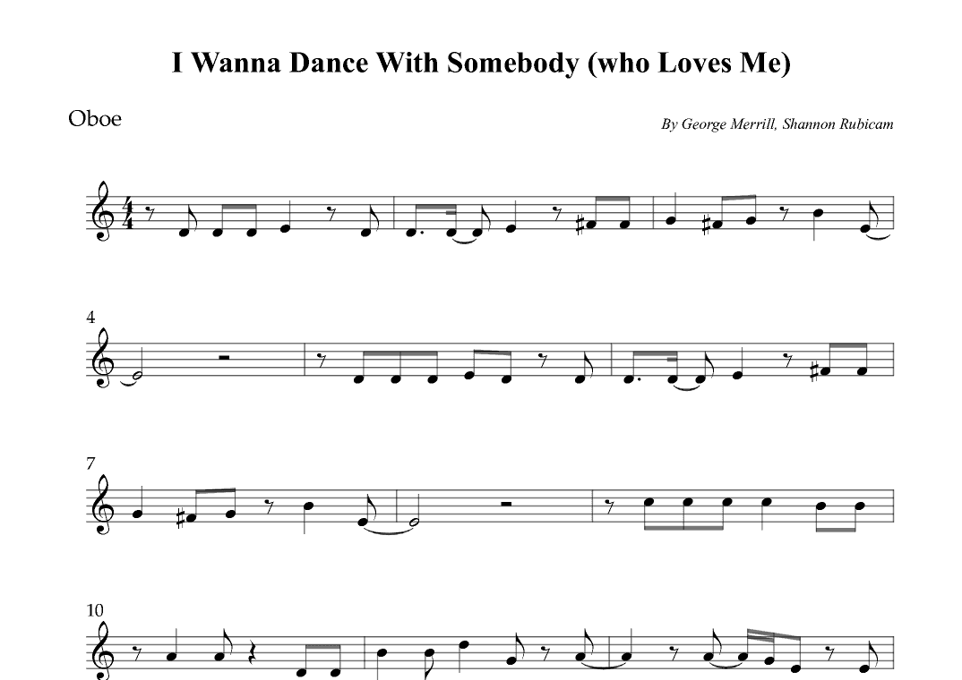 I Wanna Dance With Somebody (who Loves Me) (arr. Wesley S. SIlva)