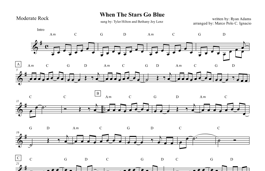 When The Stars Go Blue (arr. Marco Polo C. Ignacio)