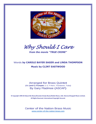 Why Should I Care (arr. Gary Fladmoe (ASCAP))