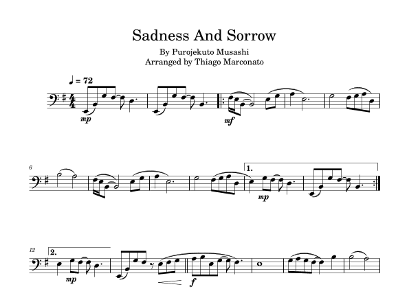 Sadness And Sorrow (arr. Thiago Marconato)