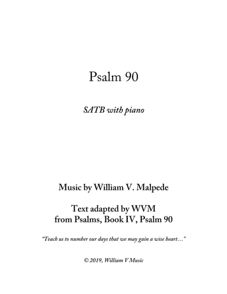 Psalm 90 (Teach Us)