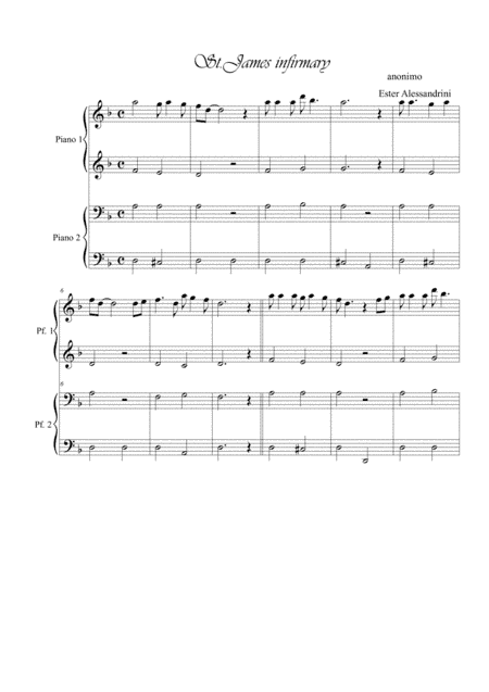 St James Infirmary 4 hands (arr. Ester Alessandrini)