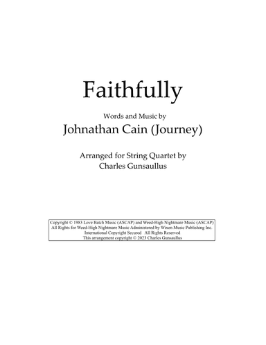 Faithfully (arr. Charles Gunsaullus)