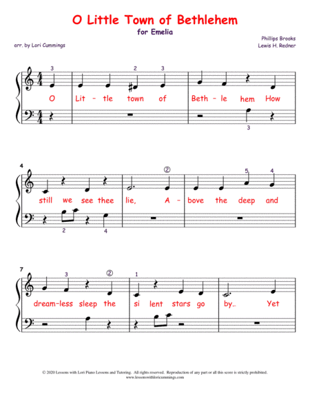O Little Town of Bethlehem (arr. Lori Cummings)