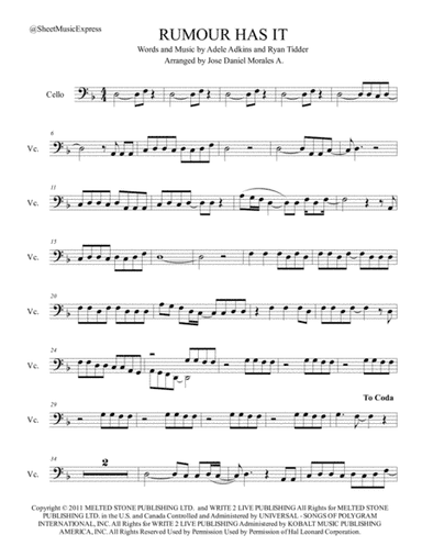 Rumour Has It (arr. Jose Daniel Morales A.)