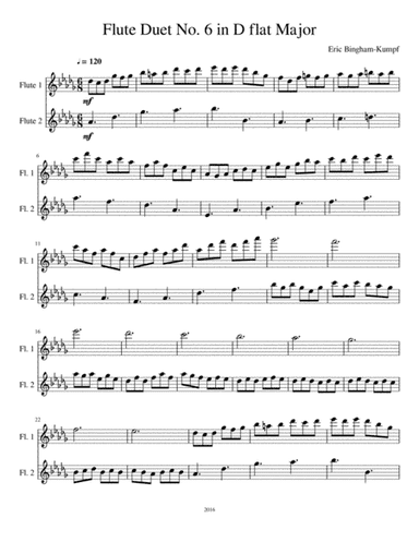 Flute Duet No.6 in D flat Major