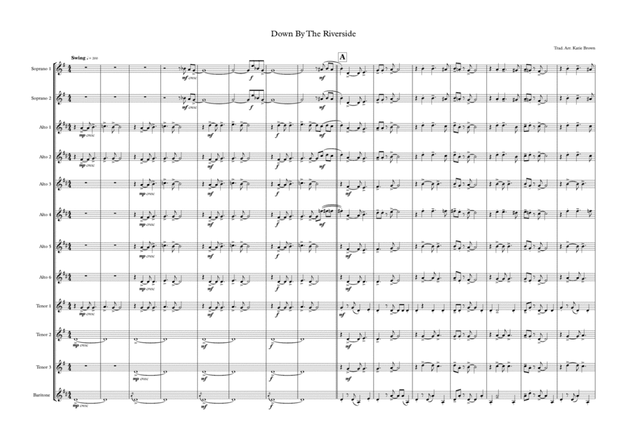 Down By The Riverside - Saxophone Choir (arr. Katie Brown)