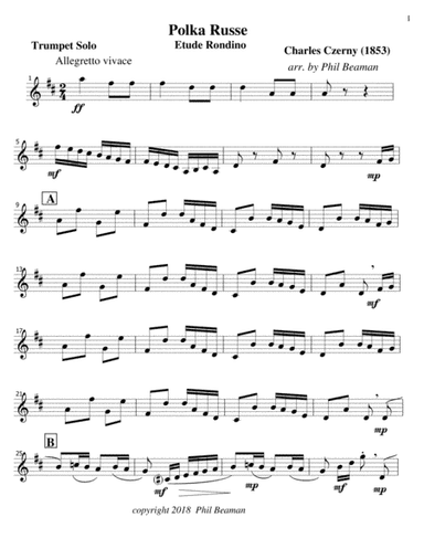 Polka Russe-Czerny-Trumpet Solo (arr. Phil Beaman)