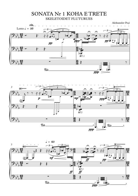 Sonata no 1 for piano in 3 mouv.