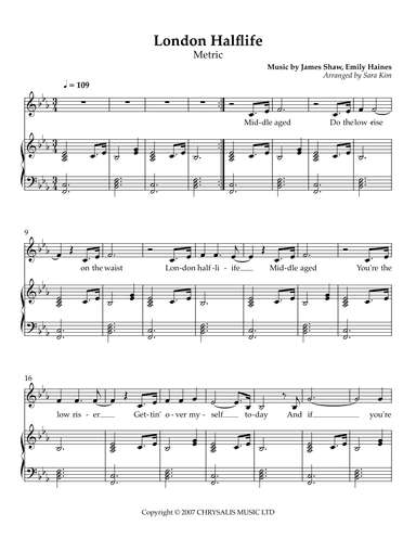 London Halflife (arr. Sara Kim)