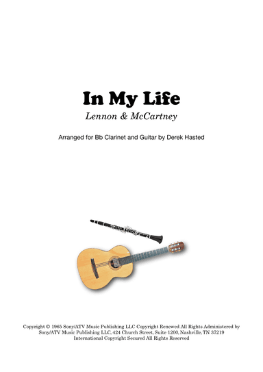 In My Life (arr. Derek Hasted)