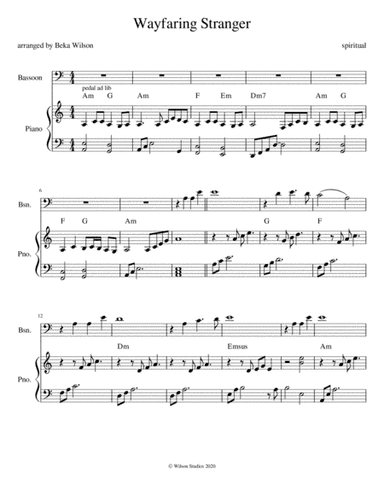 Wayfaring Stranger (arr. Beka Wilson)