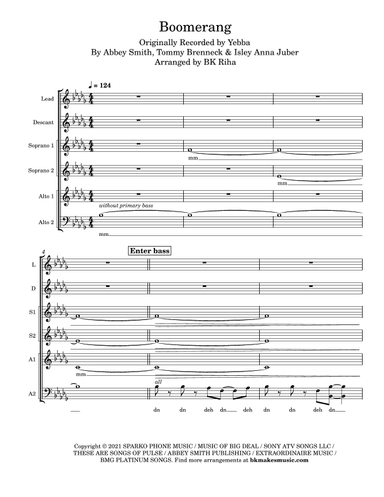 Boomerang (arr. BK Riha / Brandy Kay Riha)