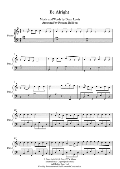 Be Alright (arr. Roxana Belibou)