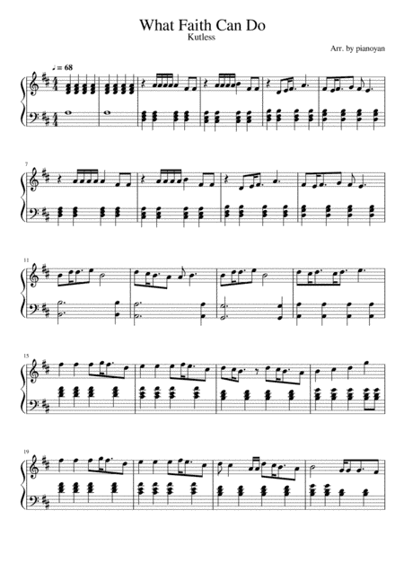 What Faith Can Do (arr. pianoyan)