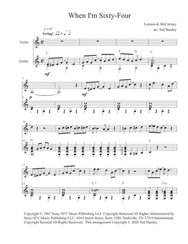 When I'm Sixty-four (arr. Ted Stanley)