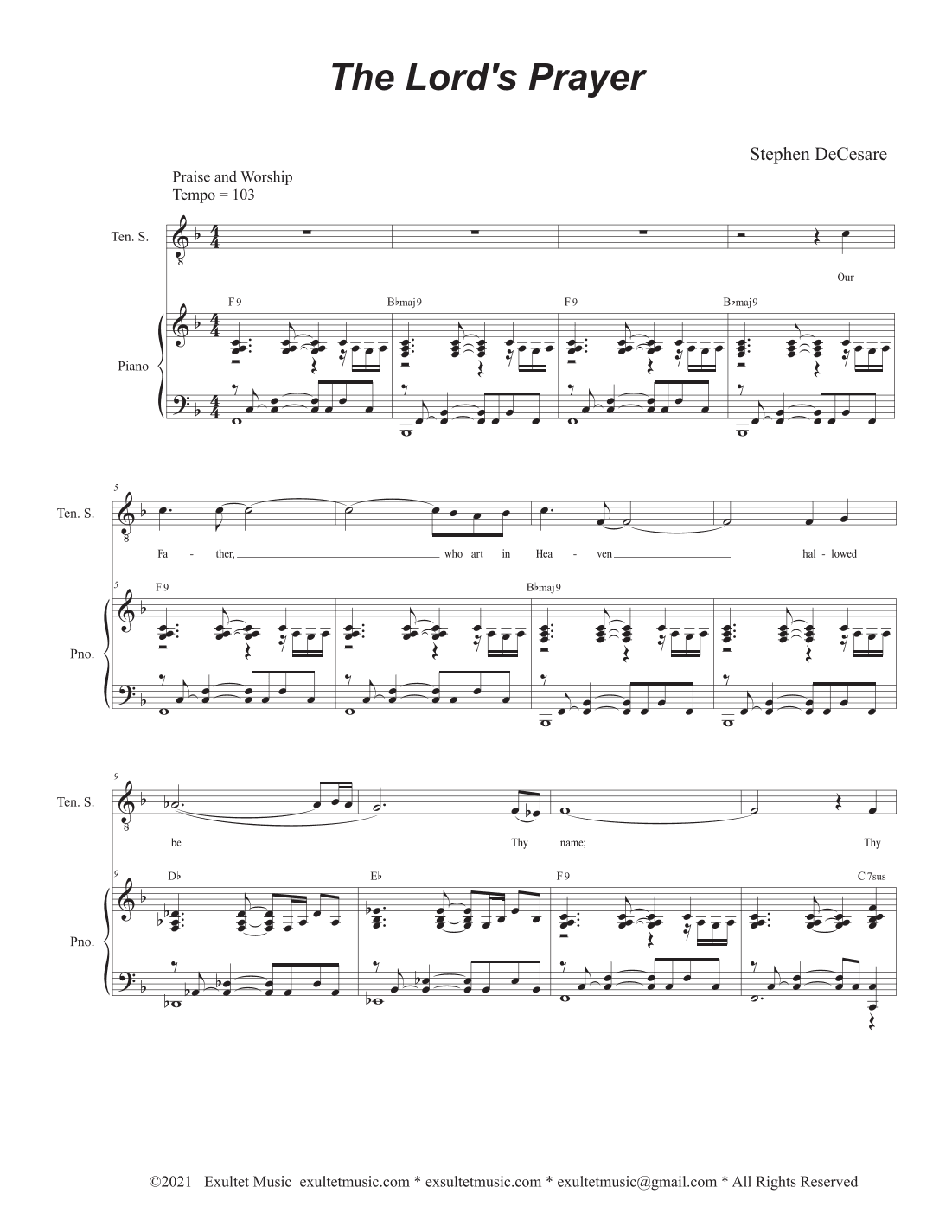 The Lord's Prayer (Tenor Solo and SAB)