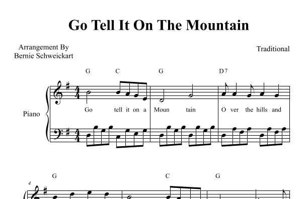 Go Tell It On The Mountain (arr. Bernie Schweickart)